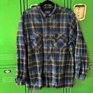 Pendleton Board Shirt- Navy and Tan Plaid